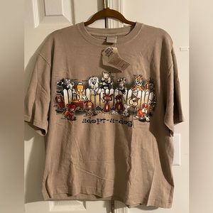 Vintage 90s Crazy Shirts Hawaii Adopt A Dog Logo Hawaii Surfing Size Large NWT